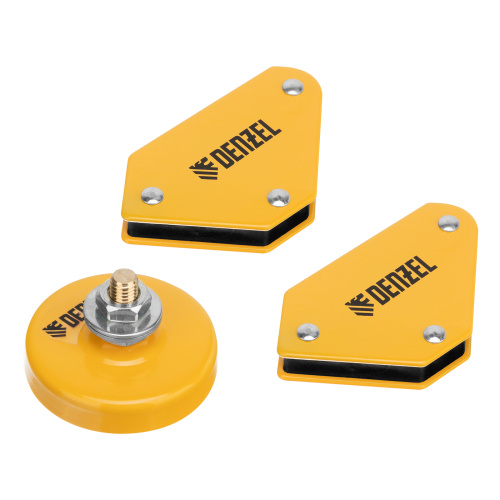 Набор из 2 магнитных сварочных фиксаторов и магнитной клеммы "масса" Denzel по ценам производителя в Краснодаре с доставкой по всей России