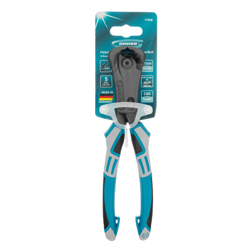 Клещи торцевые усиленные с рычажным механизмом, трехкомпонентные рукоятки, 200 мм Gross по ценам производителя в Краснодаре с доставкой по всей России