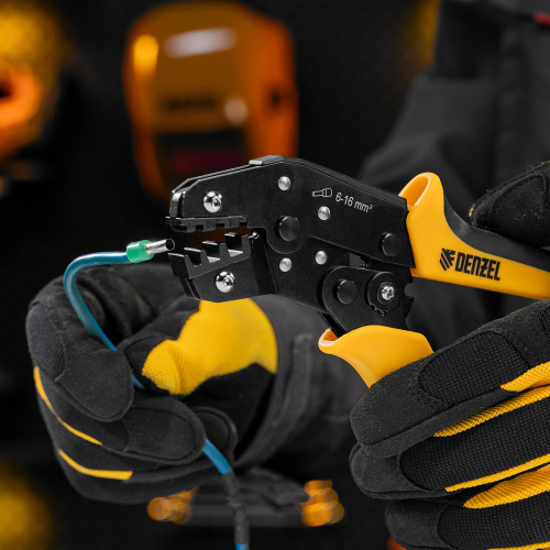 Клещи для обжима наконечников штыревых НШВ, НШВИ, НШВИ-2, 6-16 мм2 Denzel по ценам производителя в Краснодаре с доставкой по всей России