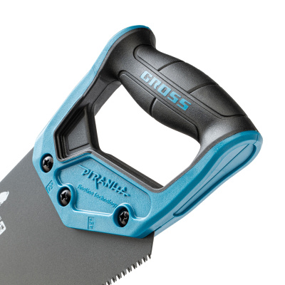 Ножовка по дереву "Piranha", 500 мм, 11-12 TPI, зуб-3D, каленый зуб, тефлоновое покрытие полотна, двухкомпонентная рукоятка Gross по ценам производителя в Краснодаре с доставкой по всей России