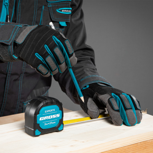 Рулетка Experte,5 м x 27 мм,двухкомпонентный корпус,магнит,двухсторонняя разметка,нейлон Gross по ценам производителя в Краснодаре с доставкой по всей России