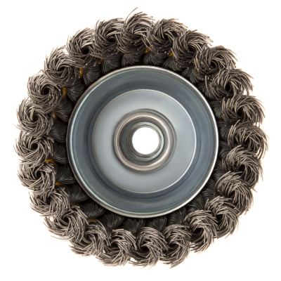 Щетка для УШМ, 100 мм, "Чашка", крученая нержавеющая проволока 0.5 мм, М14 Denzel по ценам производителя в Краснодаре с доставкой по всей России