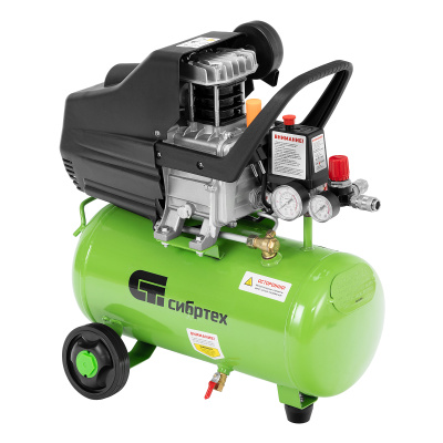 Компрессор воздушный КК-1100/22, 1, 1 кВт, 135 л/мин, 22 л, прямой привод, масляный Сибртех по ценам производителя в Краснодаре с доставкой по всей России