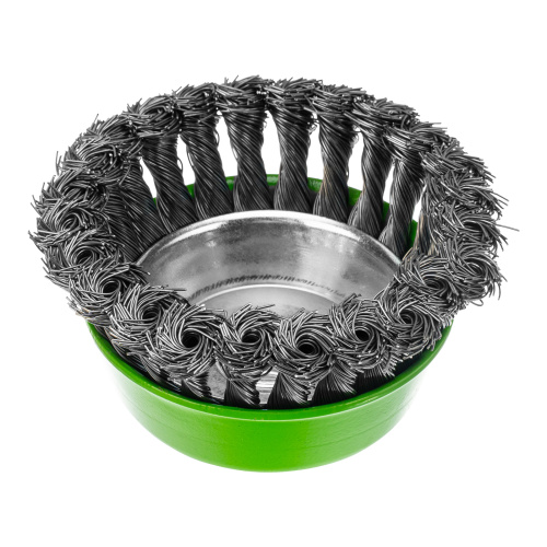 Щетка для УШМ, 100 мм, М14, "чашка", крученая металлическая проволока Сибртех по ценам производителя в Краснодаре с доставкой по всей России