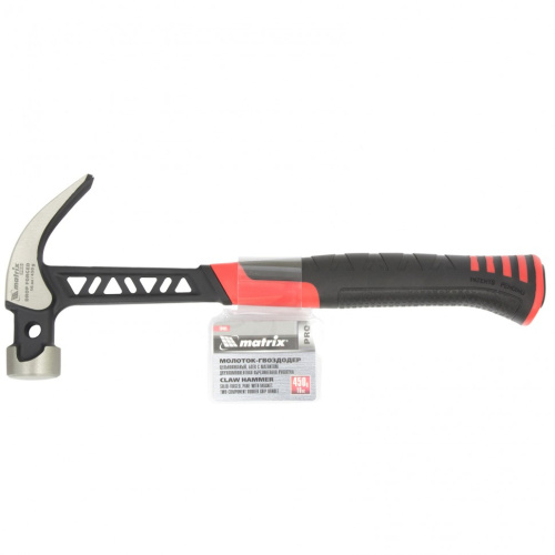 Молоток-гвоздодер, 450 г, цельнокованый, боек с магнитом, двухкомпонентная обрезиненная рукоятка Matrix Pro по ценам производителя в Краснодаре с доставкой по всей России