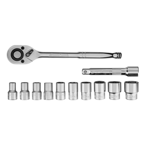 Набор торцевых головок, 1/2", головки 10 - 24 мм, с трещот. ключом, 12 предметов Matrix по ценам производителя в Краснодаре с доставкой по всей России