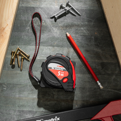 Рулетка Status Magnet 3 fixations,5 м х 25 мм,обрезиненный корпус,зацеп с магнитом Matrix по ценам производителя в Краснодаре с доставкой по всей России