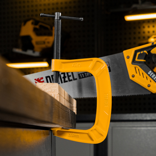 Струбцина G-образная, усиленная, 100 мм Denzel по ценам производителя в Краснодаре с доставкой по всей России