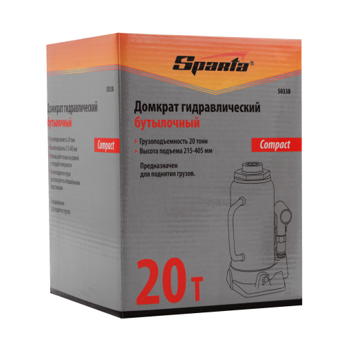 Домкрат гидравлический бутылочный 20 т, h подъема 215-405 мм Sparta Compact по ценам производителя в Краснодаре с доставкой по всей России