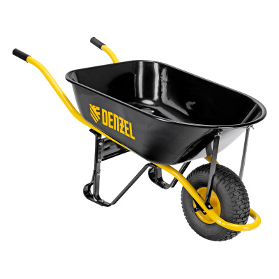 Тачка строительная, усиленная, объем 130 л, 230 кг, колесо 15х6.00-6 Denzel по ценам производителя в Краснодаре с доставкой по всей России