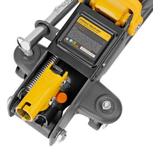 Домкрат гидравлический подкатной с фиксатором, 2 т, 130-330 мм, в кейсе Denzel по ценам производителя в Краснодаре с доставкой по всей России