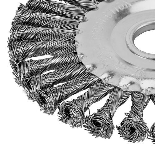 Щетка для УШМ 125 мм, посадка 22.2 мм, плоская, крученая металлическая проволока Сибртех по ценам производителя в Краснодаре с доставкой по всей России