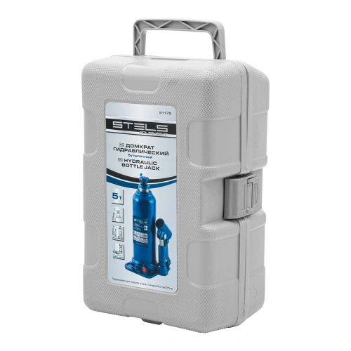 Домкрат гидравлический бутылочный, 5 т, h подъема 207-404 мм, в пластиковом кейсе Stels по ценам производителя в Краснодаре с доставкой по всей России
