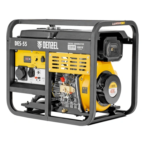 Генератор дизельный DES-55, 5,5 кВт, 230 В, 11 л, ручной стартер Denzel по ценам производителя в Краснодаре с доставкой по всей России