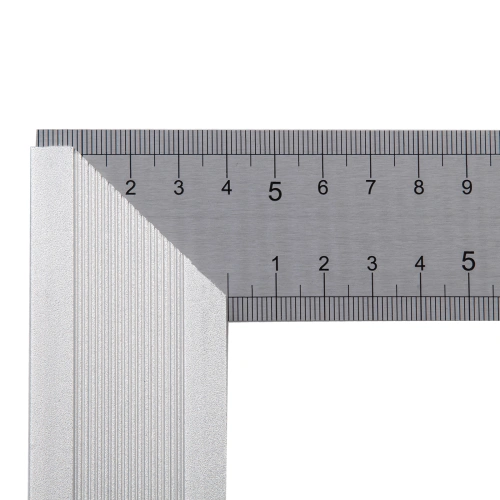 Угольник стальной 400 мм, нержавеющая сталь, градуировка, алюминиевое основание Denzel по ценам производителя в Краснодаре с доставкой по всей России