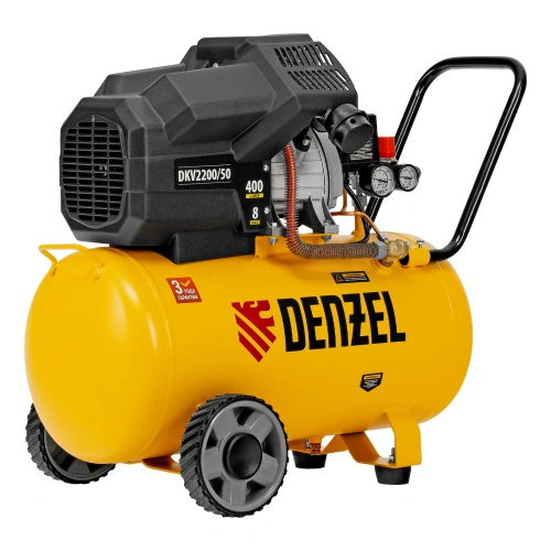 Компрессор воздушный DKV2200/50, Х-PRO 2.2 кВт, 400 л/мин, 50 л Denzel по ценам производителя в Краснодаре с доставкой по всей России