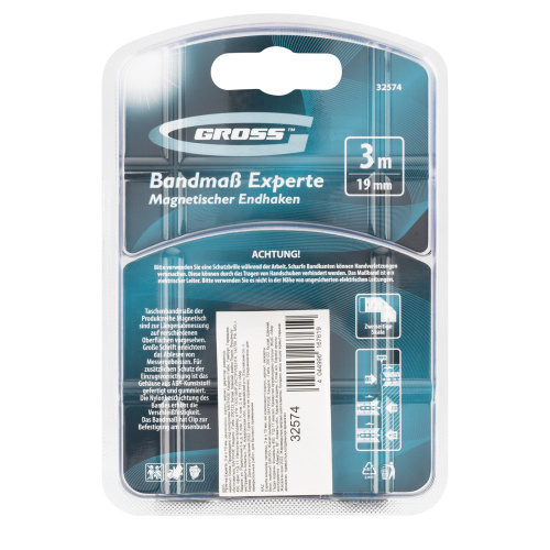 Рулетка Experte,3 м x 19 мм,двухкомпонентный корпус,магнит,двухсторонняя разметка,нейлон Gross по ценам производителя в Краснодаре с доставкой по всей России