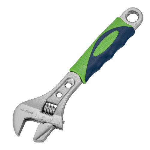 Ключ разводной, 200мм, переставная губка, 2-х комп.рукоятка Сибртех по ценам производителя в Краснодаре с доставкой по всей России