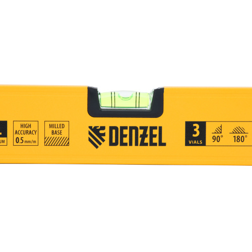 Уровень алюминиевый, магнит, фрезерованный, 3 глазка (1 зеркал.) 0,5 мм/м, 800 мм Denzel по ценам производителя в Краснодаре с доставкой по всей России