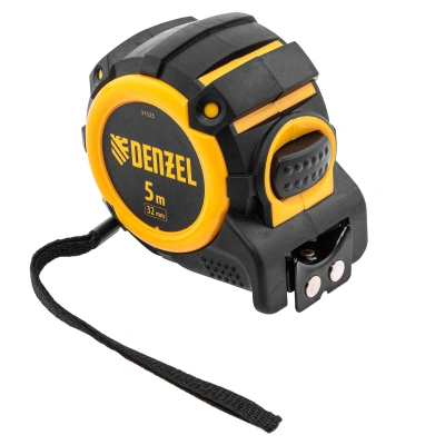 Рулетка 5м х 32мм, автоматич. фиксац., нейлон. покрытие, магнит. зацеп, двухстор. разметка Denzel по ценам производителя в Краснодаре с доставкой по всей России