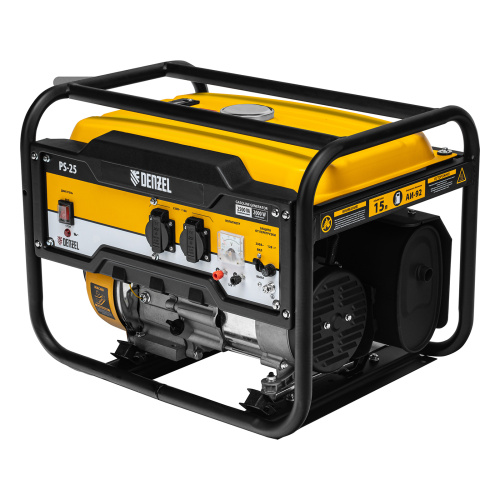 Генератор бензиновый PS 25, 2.5 кВт, 230 В, 15 л, ручной стартер Denzel по ценам производителя в Краснодаре с доставкой по всей России