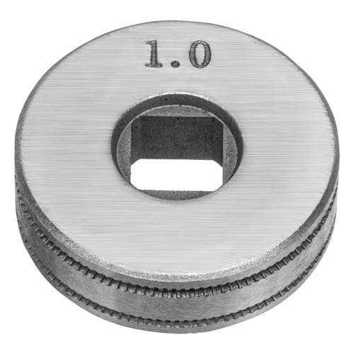 Подающий ролик, U профиль зубчатый под флюсовую проволоку 0,8-1мм посадка квадрат, 2 шт Denzel по ценам производителя в Краснодаре с доставкой по всей России