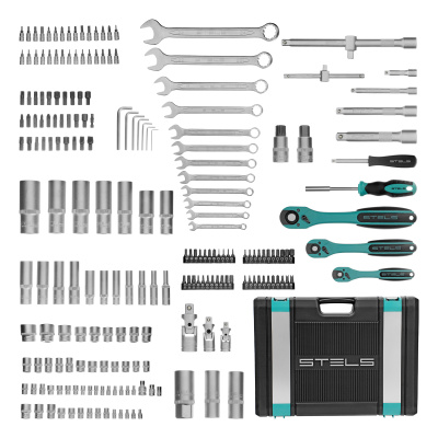 Набор инструментов, 1/4", 3/8", 1/2", Cr-V, S2, усиленный кейс, 216 предметов Stels по ценам производителя в Краснодаре с доставкой по всей России