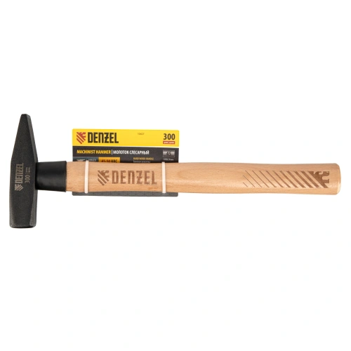 Молоток слесарный, 300 г, кованый квадратный боек, буковая рукоятка Denzel по ценам производителя в Краснодаре с доставкой по всей России
