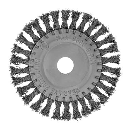 Щетка для УШМ 150 мм, посадка 22.2 мм, плоская, крученая металлическая проволока Сибртех по ценам производителя в Краснодаре с доставкой по всей России