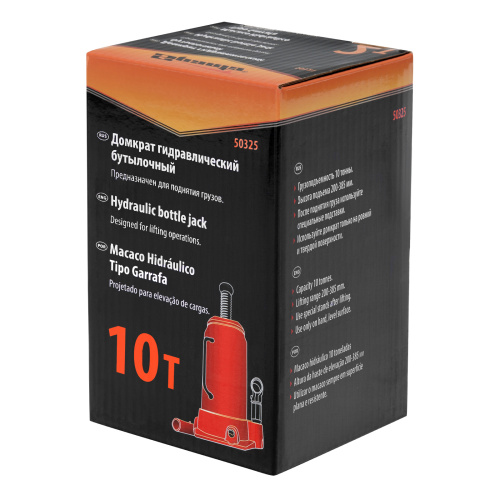 Домкрат гидравлический бутылочный, 10 т, h подъема 200-385 мм Sparta по ценам производителя в Краснодаре с доставкой по всей России