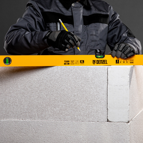 Уровень алюминиевый, 1500 мм, фрезерованный, 3 глазка Denzel по ценам производителя в Краснодаре с доставкой по всей России