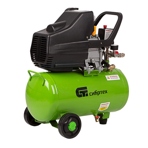 Компрессор воздушный КК-1500/24, 1.5 кВт, 198 л/мин, 24 л, прямой привод, масляный Сибртех по ценам производителя в Краснодаре с доставкой по всей России
