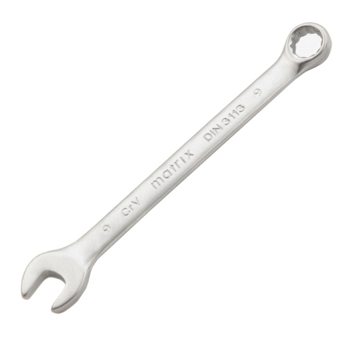 Ключ комбинированный, 9 мм, CrV, матовый хром Matrix по ценам производителя в Краснодаре с доставкой по всей России