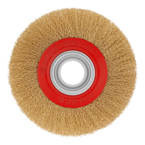 Щетка для точила, 175 мм, посадка 32 мм, плоская, латунированная витая проволока Matrix по ценам производителя в Краснодаре с доставкой по всей России
