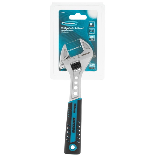 Ключ разводной, 200 мм, CrV, двухкомпонентная ручка Gross по ценам производителя в Краснодаре с доставкой по всей России