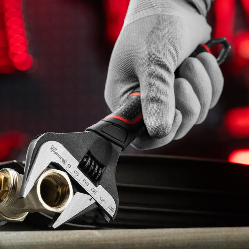 Ключ разводной, тонкие губки, фосфатированный, двухкомпонентная рукоятка, 250 мм, PRO Matrix по ценам производителя в Краснодаре с доставкой по всей России