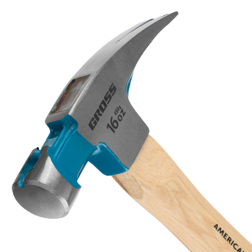 Молоток-гвоздодер, 450 г, угол 75, магнит, обрезиненная рукоятка American hickory GROSS по ценам производителя в Краснодаре с доставкой по всей России