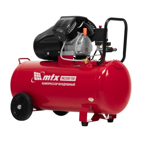 Компрессор воздушный КК-2200/100, 2,2 кВт, 350 л/мин, 100 л, прямой привод, масляный MTX по ценам производителя в Краснодаре с доставкой по всей России