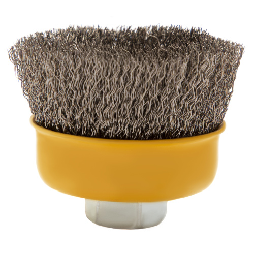 Щетка для УШМ, 75 мм, "Чашка", витая нержавеющая проволока 0.3 мм, М14 Denzel по ценам производителя в Краснодаре с доставкой по всей России