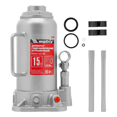 Домкрат гидравлический бутылочный, 15 т, высота подъема 230-460 мм Matrix по ценам производителя в Краснодаре с доставкой по всей России