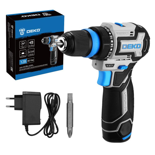 Дрель-шуруповерт аккумуляторная бесщеточная компактная DEKO Loner 12V PRO со съёмным патроном, 12В, по ценам производителя в Краснодаре с доставкой по всей России