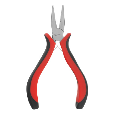 Длинногубцы прямые Mini, 130 мм, никелированные, авторазжим, двухкомпонентные рукоятки Matrix по ценам производителя в Краснодаре с доставкой по всей России