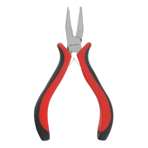 Длинногубцы прямые Mini, 130 мм, никелированные, авторазжим, двухкомпонентные рукоятки Matrix по ценам производителя в Краснодаре с доставкой по всей России