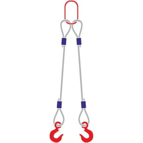 Строп канатный 2СК,  с 2 крюками 10Т x 5М по ценам производителя в Краснодаре с доставкой по всей России