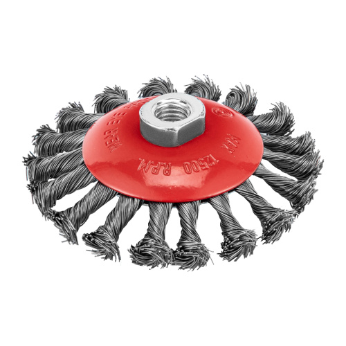Щетка для УШМ, 115 мм, М14, "тарелка", крученая проволока 0.5 мм Matrix по ценам производителя в Краснодаре с доставкой по всей России