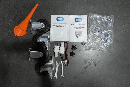 Генератор дизельный 5,0 кВт 220В с электростартером и колесами TOR KM5000D по ценам производителя в Краснодаре с доставкой по всей России