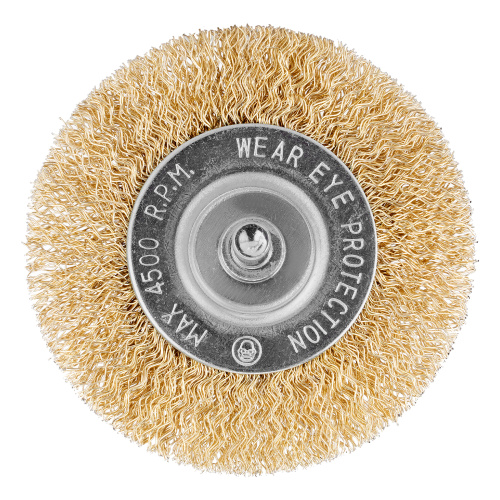 Щетка для дрели, 75 мм, плоская со шпилькой, латунированная витая проволока Matrix по ценам производителя в Краснодаре с доставкой по всей России