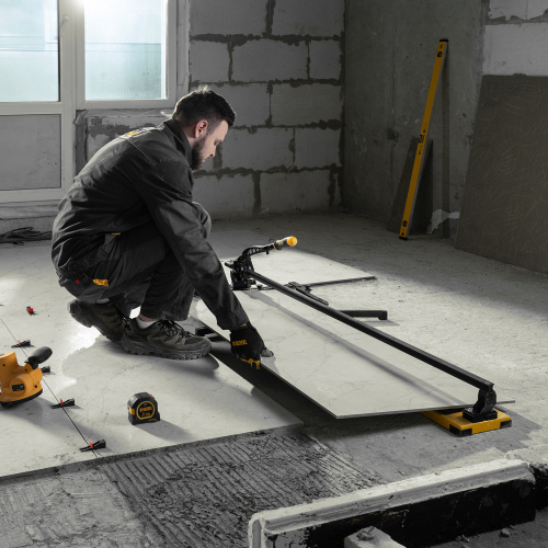 Плиткорез рельсовый 1200х16мм, каретка на подш., стальная станина, усил. рукоятка-пенал Denzel по ценам производителя в Краснодаре с доставкой по всей России