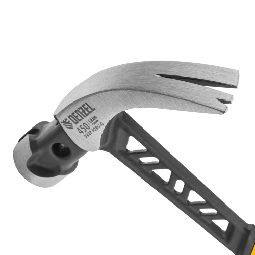 Молоток-гвоздодер 450 г, цельнокованый,боек с магнитом, двухкомп. обрезин. рук-ка Denzel по ценам производителя в Краснодаре с доставкой по всей России