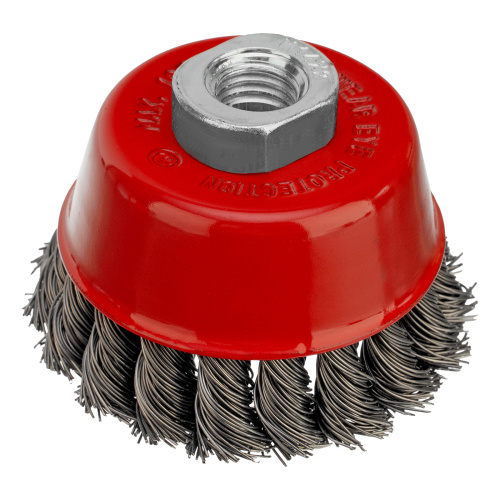 Щетка для УШМ, 75 мм, М14, "чашка", крученая проволока 0.5 мм Matrix по ценам производителя в Краснодаре с доставкой по всей России